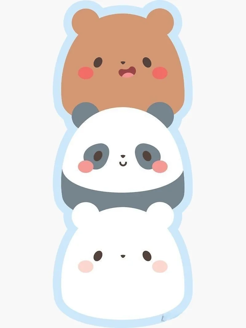 Tải gấu cute chibi để làm hình nền siêu yêu