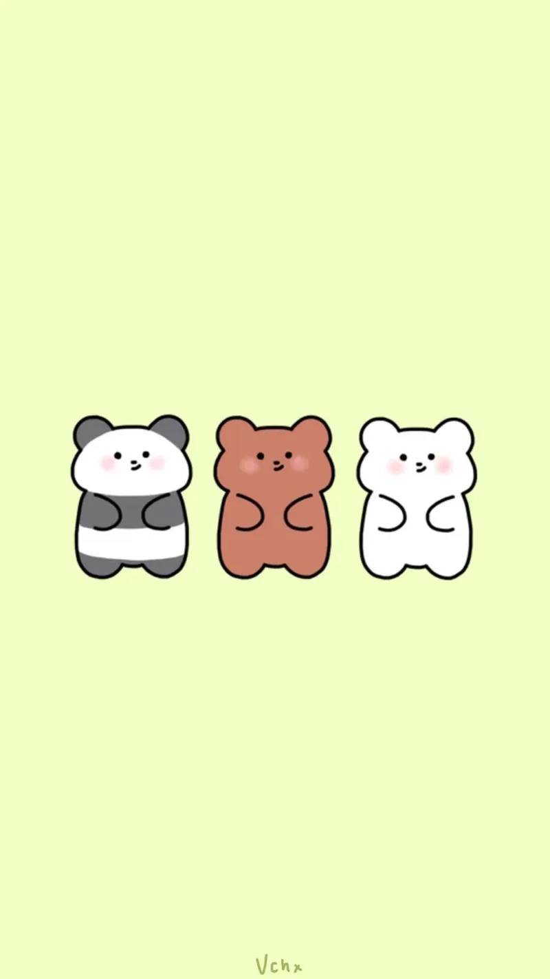 Ngắm hình chibi gấu với nét vẽ siêu đáng yêu