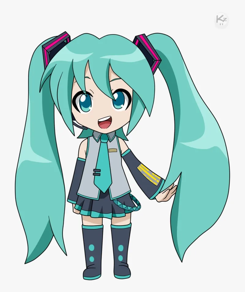 Tải chibi Miku Hatsune làm hình đại diện cực kỳ dễ thương