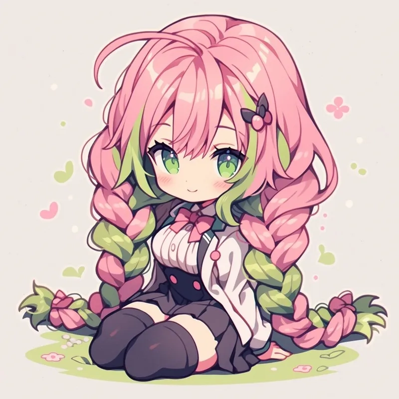 Chibi Mitsuri Kanroji mang vẻ đẹp ngọt ngào của Demon Slayer