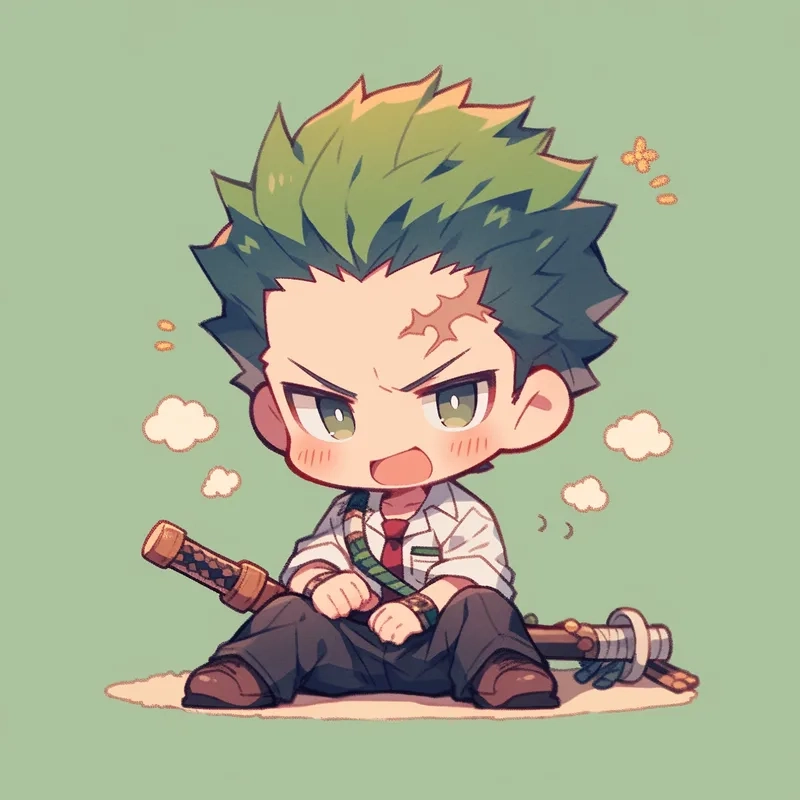 Khám phá Zoro chibi để làm mới thiết kế sáng tạo