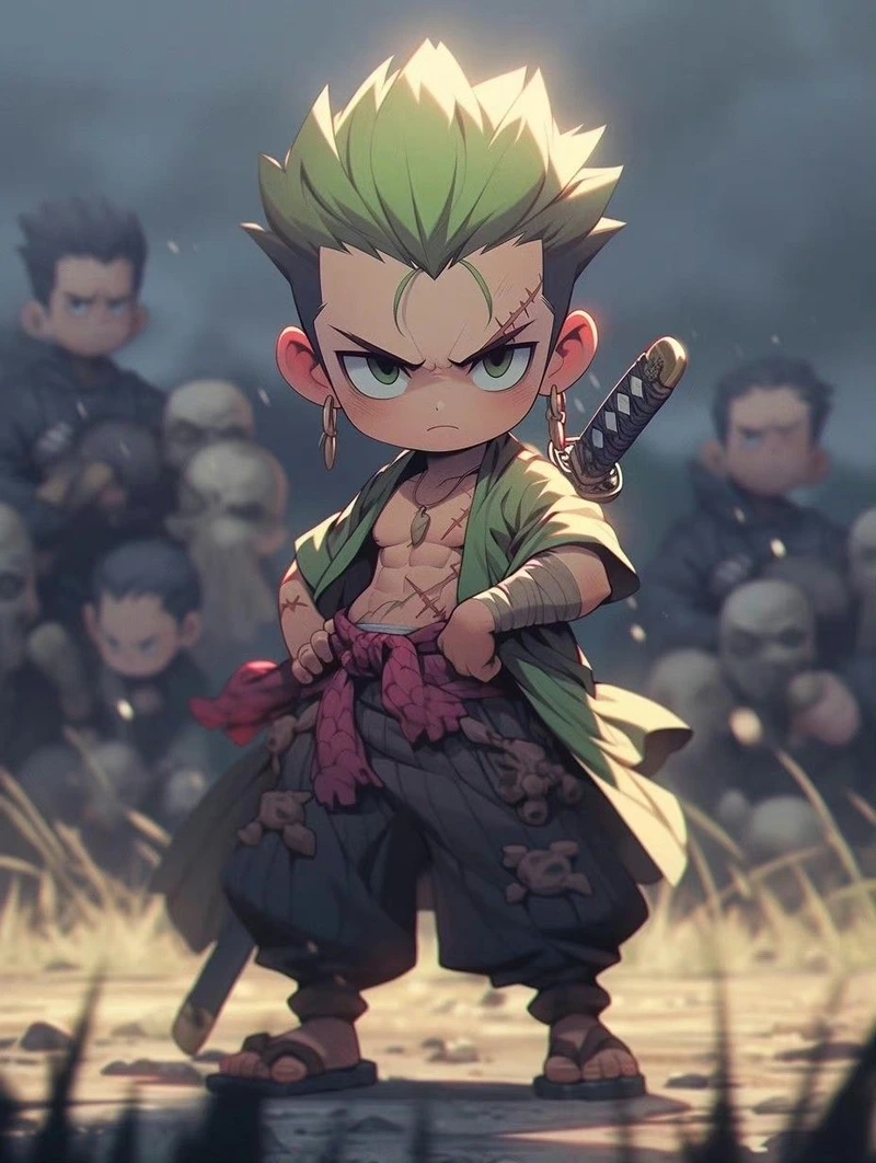 Học cách vẽ Zoro chibi để tạo nhân vật độc đáo