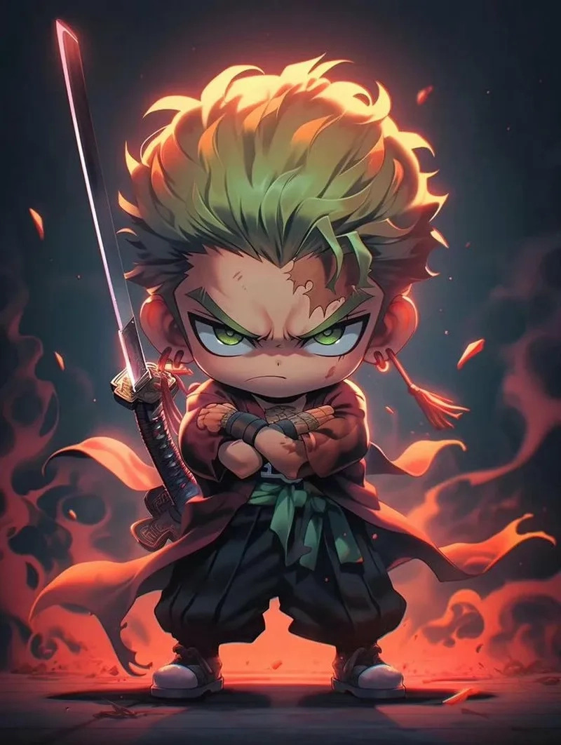 Tải ảnh Zoro chibi ngầu nhất để làm đẹp bài đăng