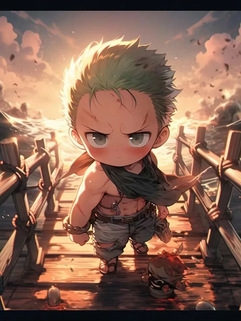 Tải ngay hình Zoro chibi để làm mới thiết kế của bạn