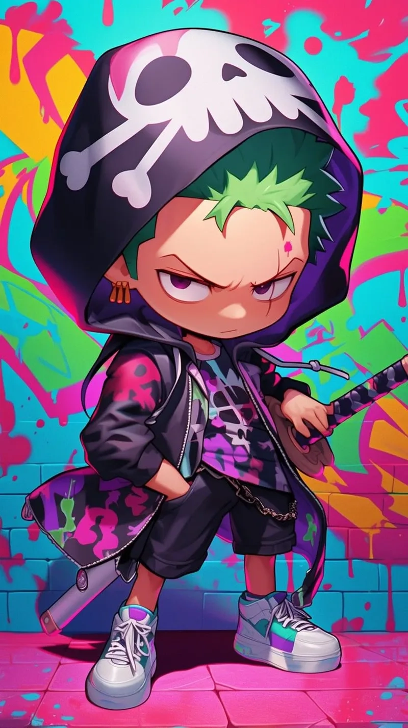 Tạo điểm nhấn với cute Zoro chibi cho bài viết của bạn