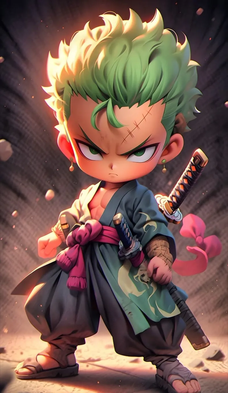 Tạo ấn tượng với Zoro chibi ngầu cho bài đăng nổi bật
