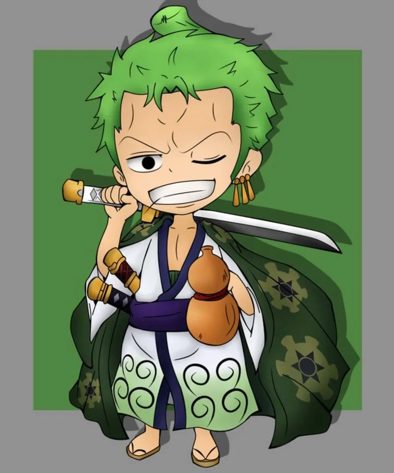 Tải Zoro Wano chibi để tạo nội dung thu hút fan