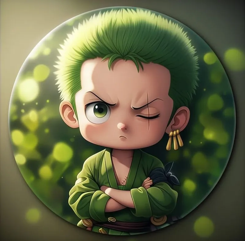 Tạo điểm nhấn với Zoro chibi art cho thiết kế độc đáo