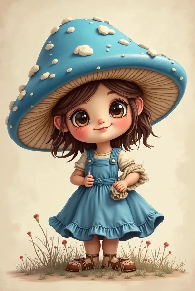 Hình chibi bé gái dễ thương làm tan chảy trái tim bạn