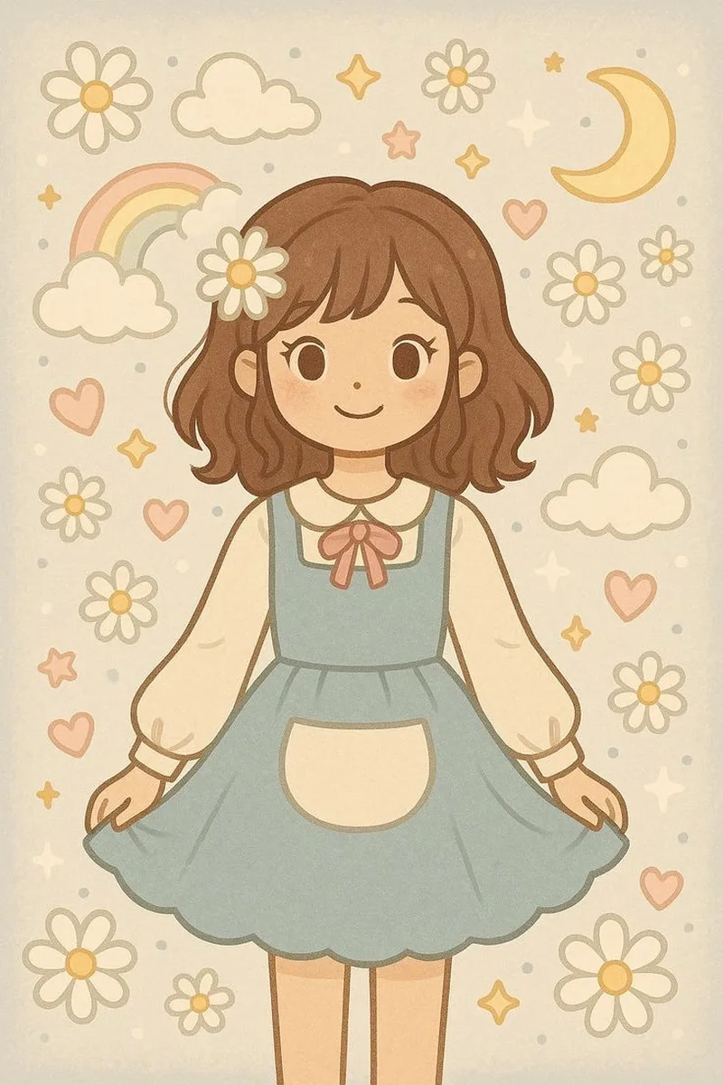 Hình chibi con gái làm hình nền thêm phần ngọt ngào