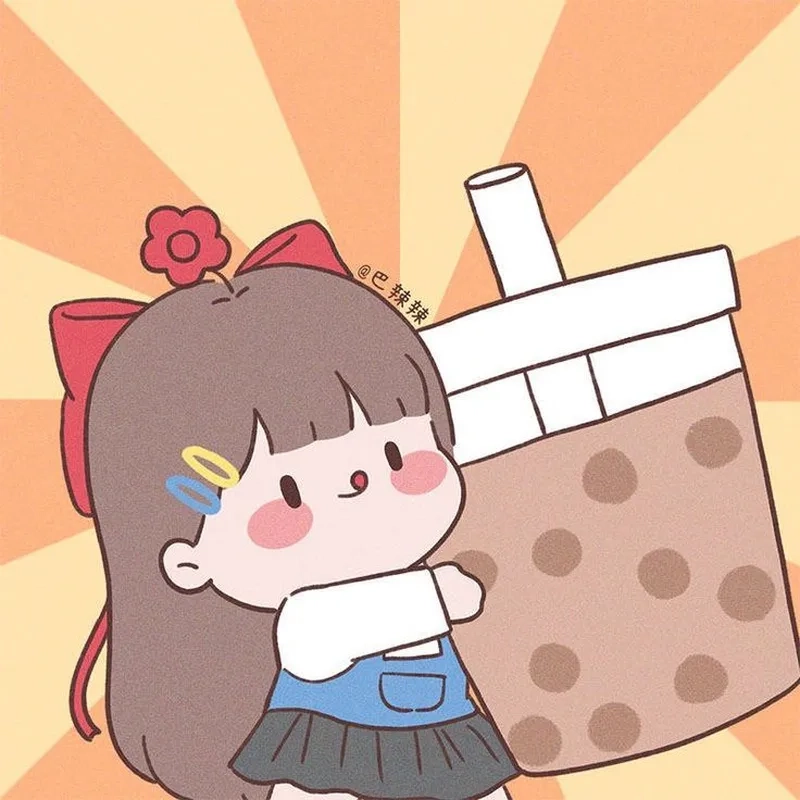 Hình cô gái chibi cute làm hình nền siêu ngọt ngào
