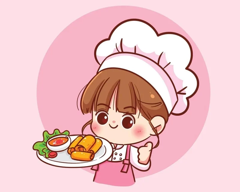Hình chibi cô gái dễ thương làm hình nền siêu cute