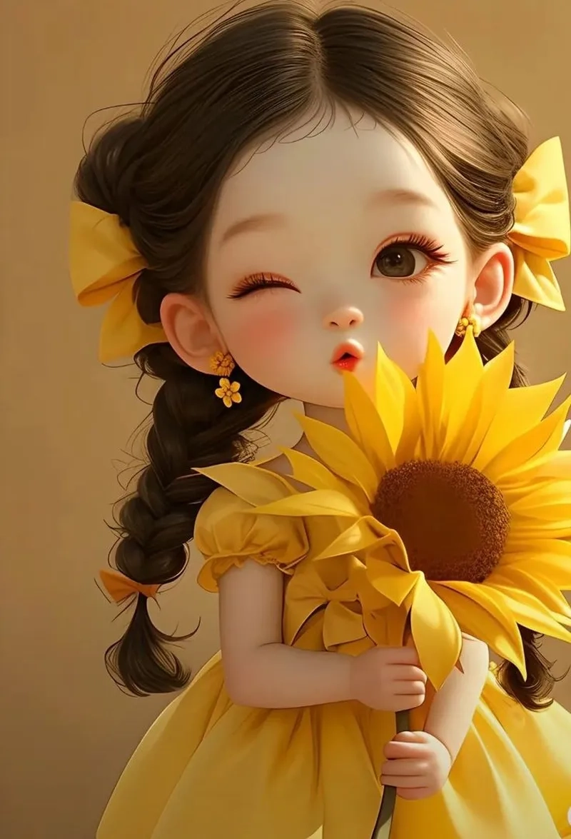 Hình chibi con gái dễ thương làm tan chảy trái tim bạn