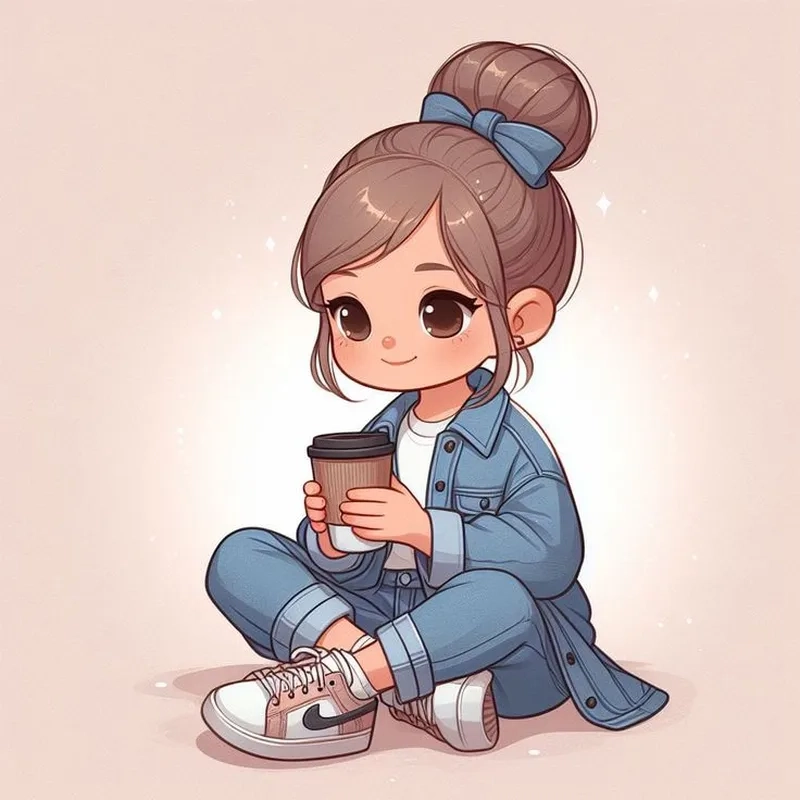 Hình chibi gái làm hình nền thêm phần đáng yêu