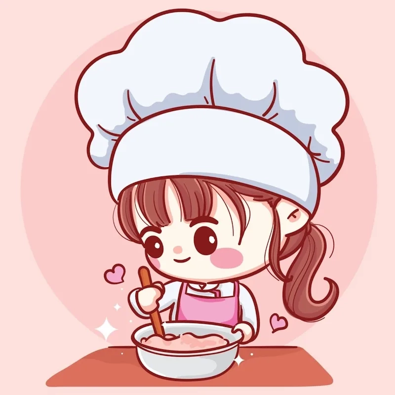 Hình vẽ cô gái buồn bằng bút chì mang phong cách chibi