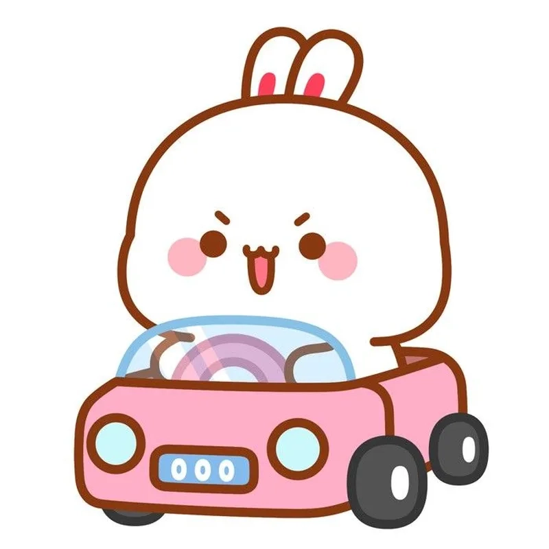 Lưu hình thỏ cute chibi để làm hình nền dễ thương