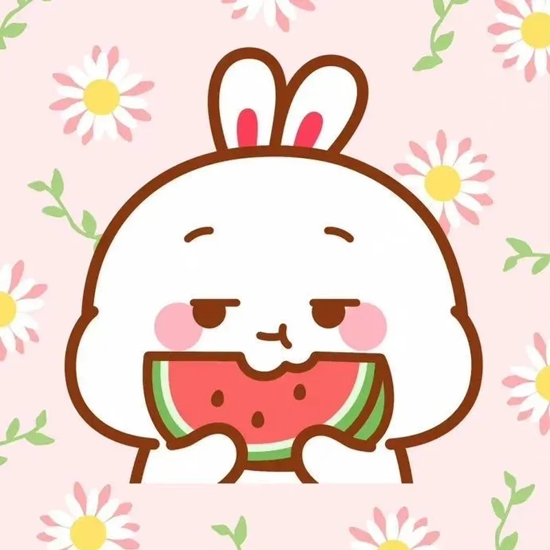 Lưu thỏ cute chibi để làm hình nền siêu dễ thương