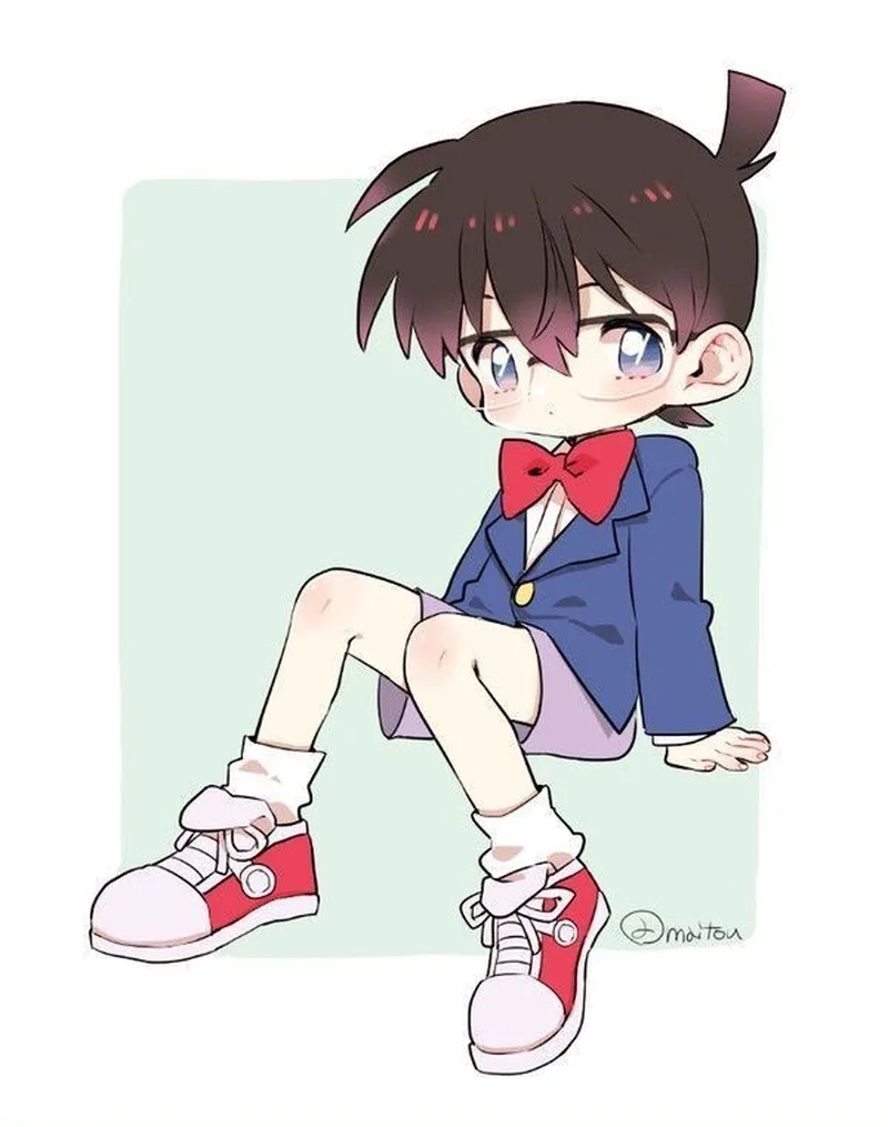 Tải hình Conan chibi dễ vẽ cho thiết kế đơn giản