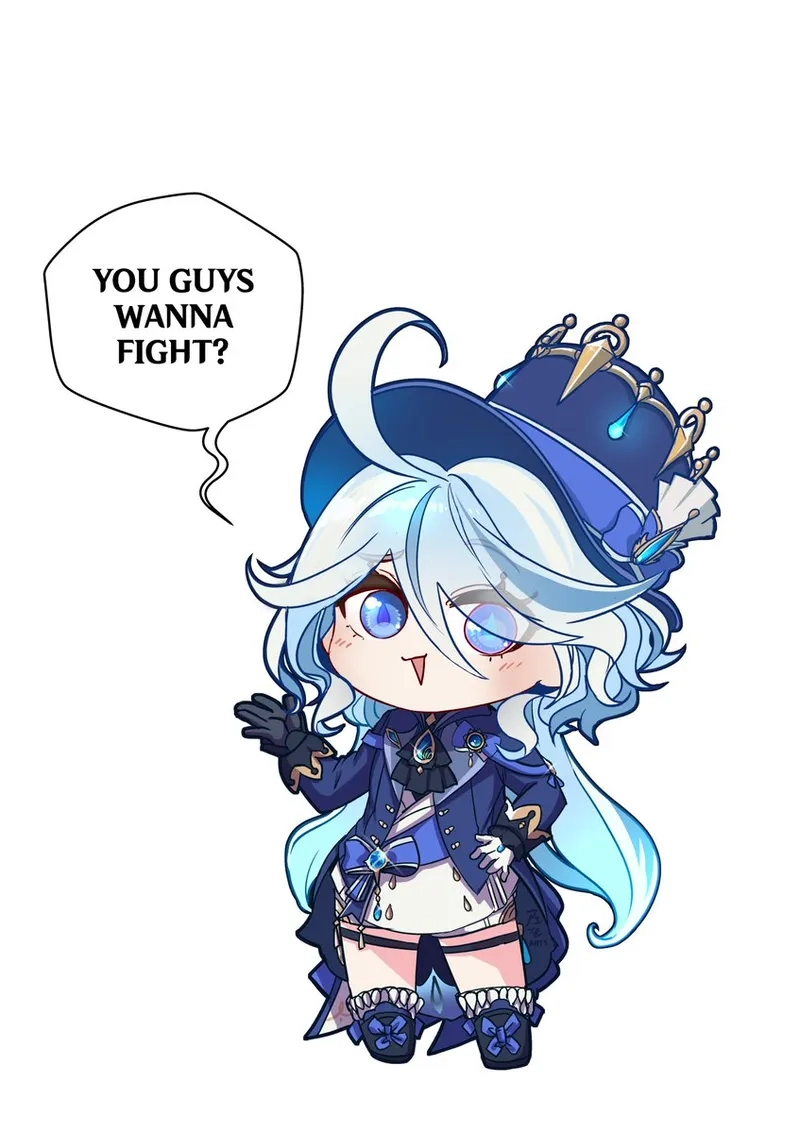 Ngắm Furina chibi Genshin trong phong cách anime độc đáo