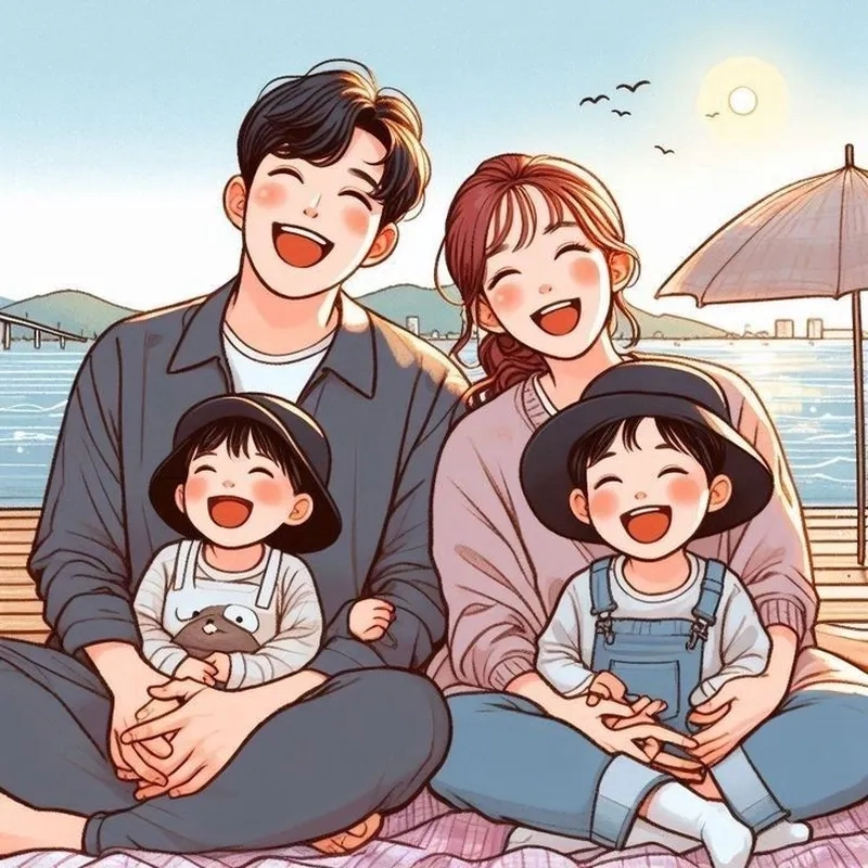 Ngắm hình ảnh gia đình chibi để thêm niềm vui mỗi ngày