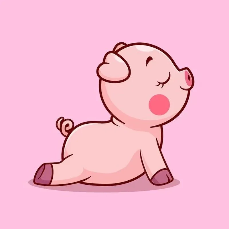 Tải hình heo chibi dễ thương để làm hình đại diện