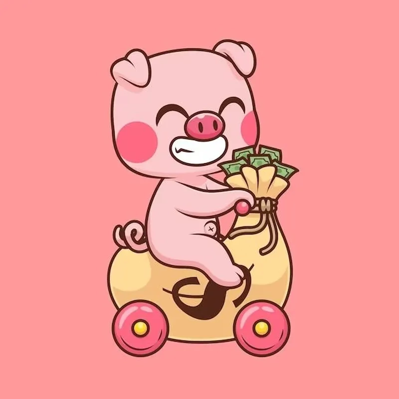 Lưu lợn chibi cute để làm sáng bộ sưu tập kawaii