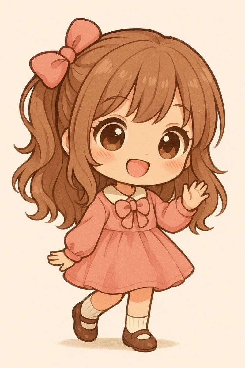 Tải hình cute chibi nữ để thêm màu sắc cho điện thoại