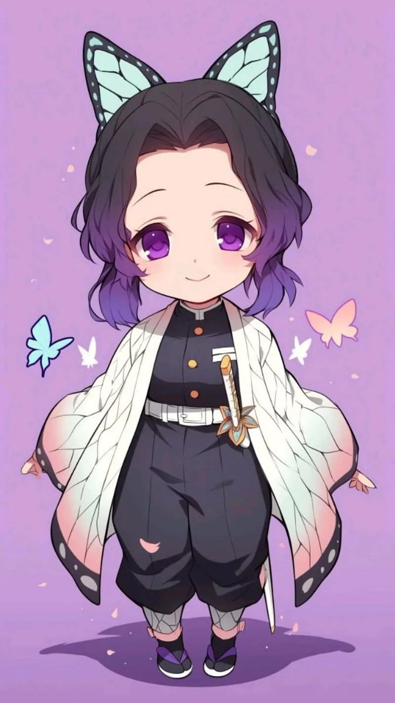 Kochou Shinobu chibi mang vẻ đẹp thanh lịch của Kimetsu