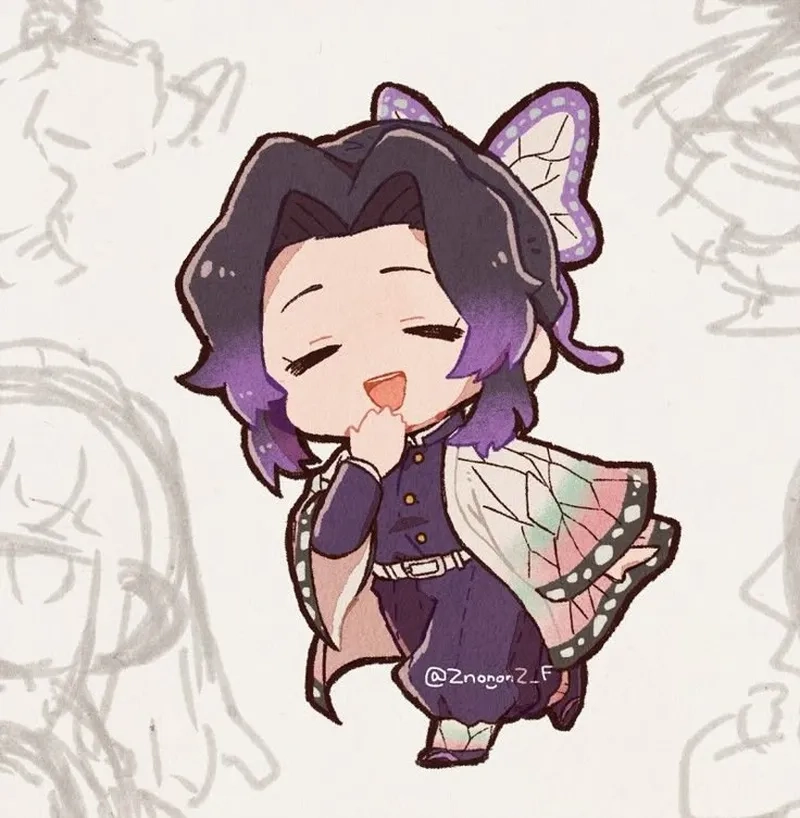 Shinobu chibi manga mang phong cách độc đáo của Kimetsu