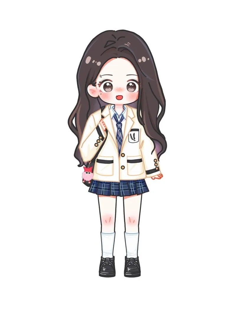 Tạo ấn tượng với ảnh chibi học sinh nữ cho bài quảng cáo