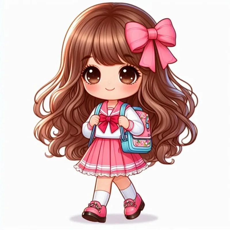 Tải ngay hình chibi học sinh dễ thương để làm mới thiết kế