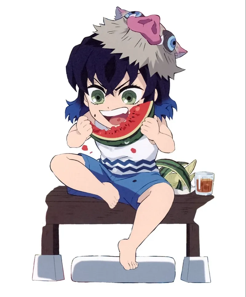 Cute Inosuke chibi khiến bạn muốn lưu ngay