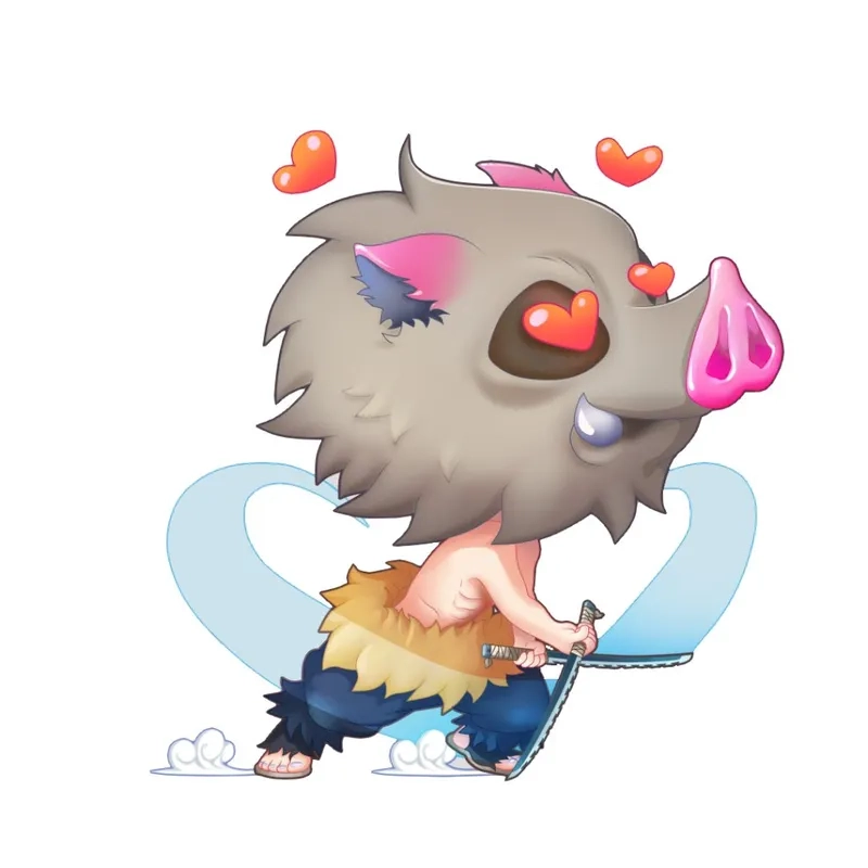 Tải Inosuke chibi official art làm hình nền độc đáo