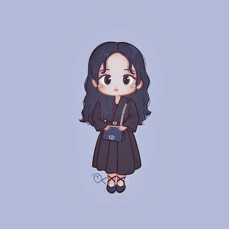 Tải ngay ảnh Jennie chibi siêu cute để làm hình nền