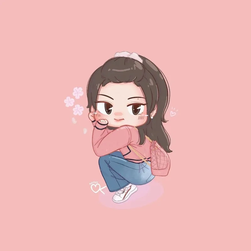 Tạo fanart vẽ Jennie Blackpink chibi để khoe tình yêu Blink