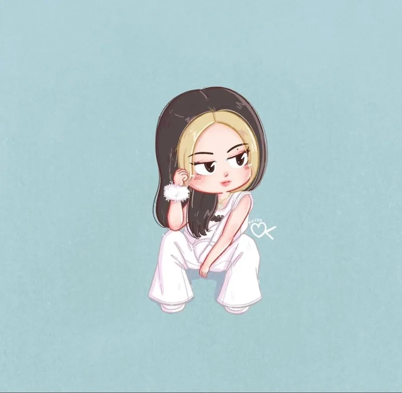 Ngắm chibi Jennie Blackpink siêu cute trong từng nét vẽ