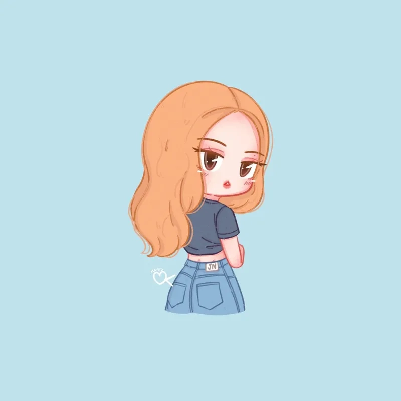 Tải Jennie chibi Blackpink để làm hình nền độc đáo fan