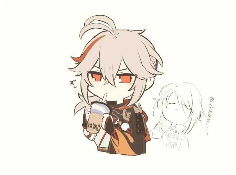 Ngắm Kazuha chibi official từ nghệ thuật chính thức Genshin