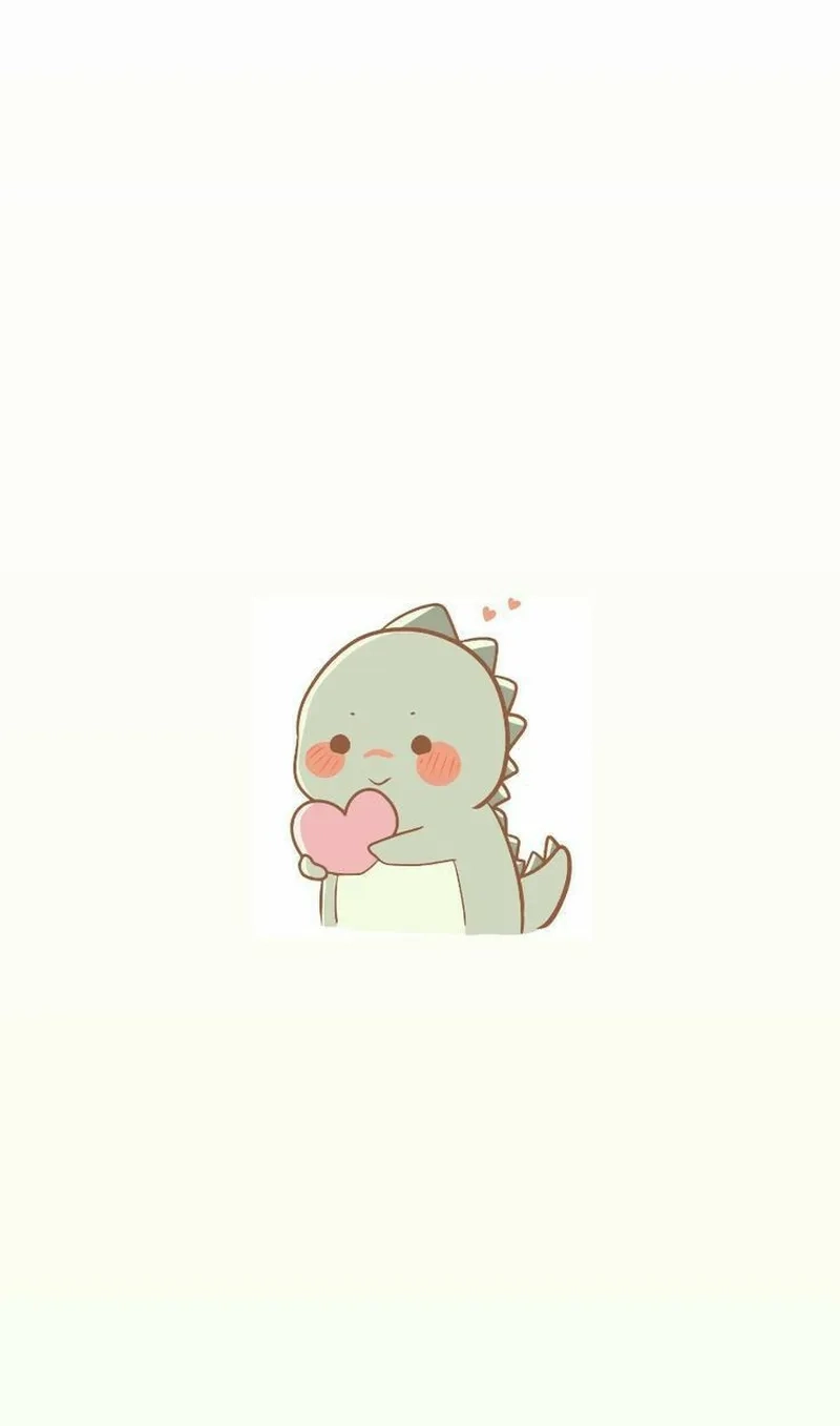 Hình nền chibi avatar khủng long siêu cute cho fan