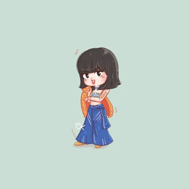 Hình vẽ Lisa chibi độc đáo cho fan cuồng