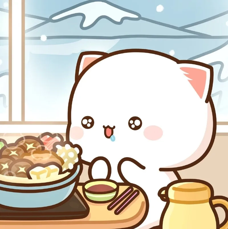 Hình mèo cute chibi khiến bạn muốn ôm ngay lập tức