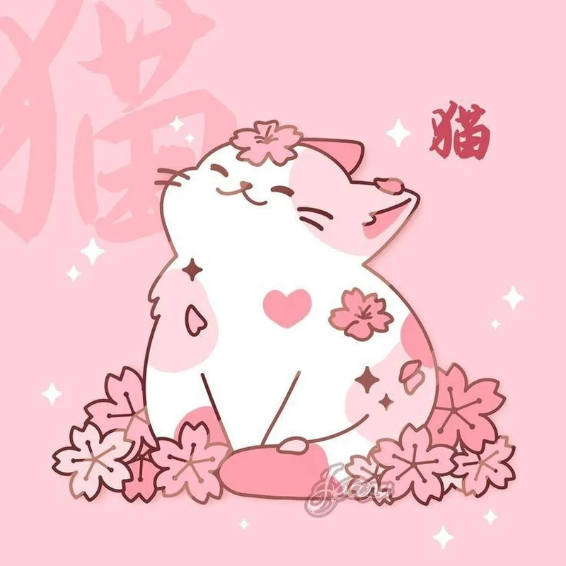 Hình chibi mèo đáng yêu cho fan yêu mèo