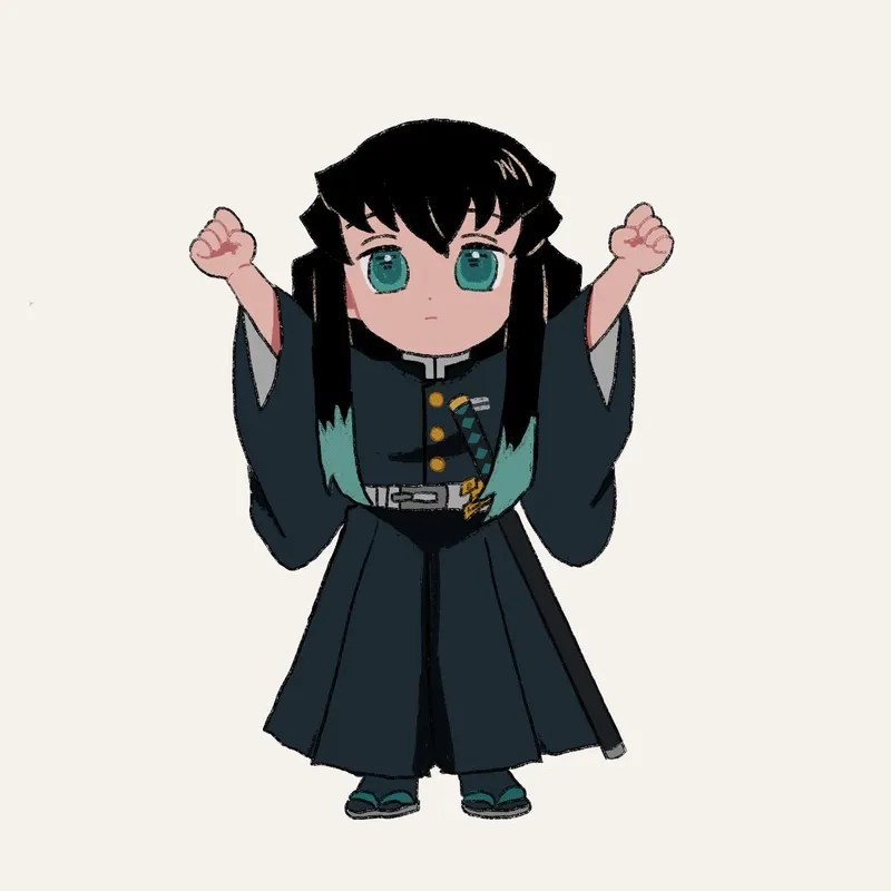 Ngắm Tokitou Muichirou chibi trong nét vẽ anime tinh tế