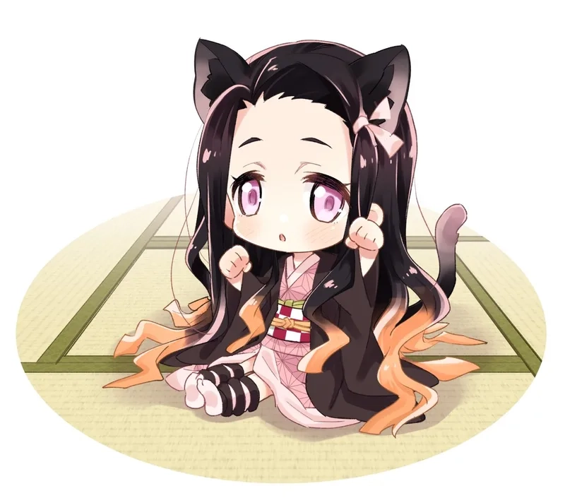 Cute anime Nezuko chibi khiến bạn muốn lưu ngay