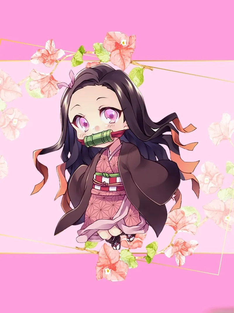 Easy Nezuko chibi khiến bạn muốn vẽ ngay lập tức