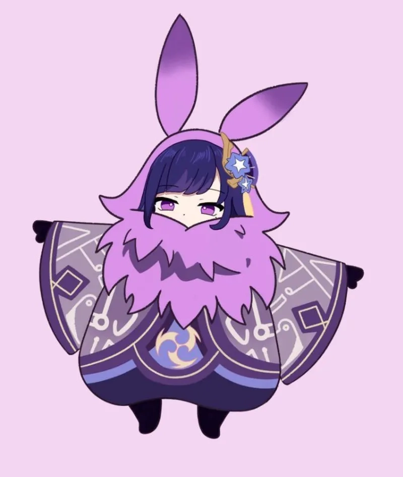 Tải Raiden Shogun chibi transparent png để sử dụng dễ dàng
