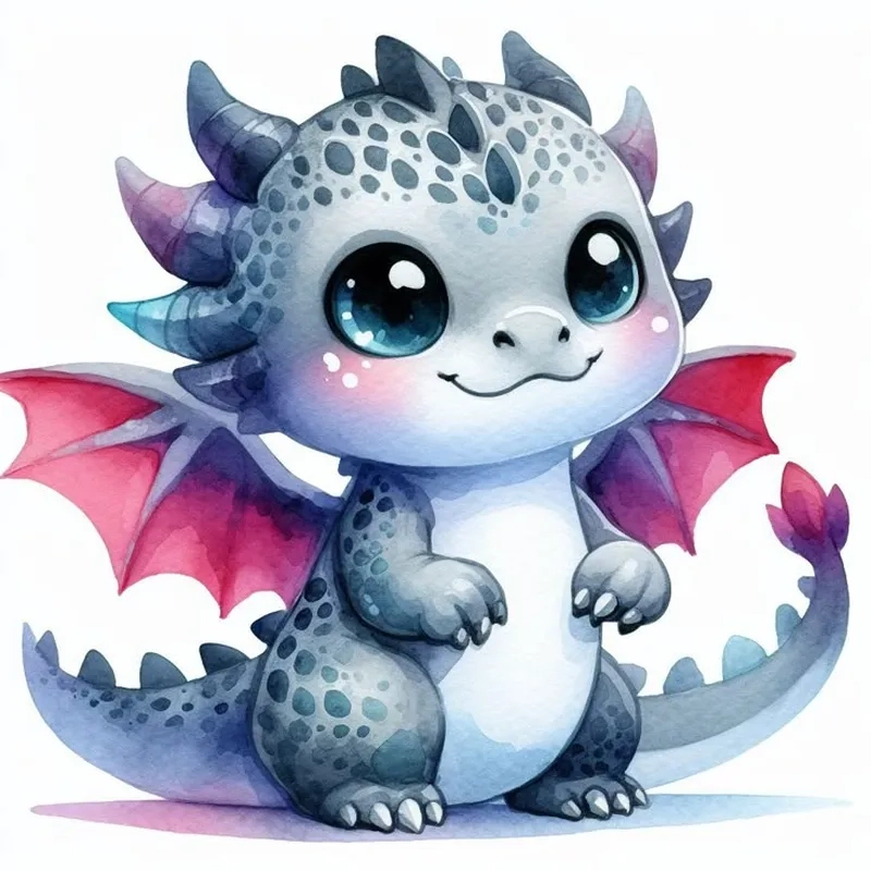 Khám phá hình ảnh con rồng chibi đầy phong cách