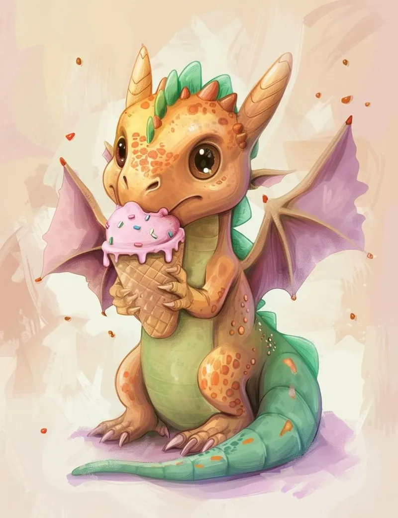 Lưu ngay ảnh con rồng chibi để làm hình đại diện