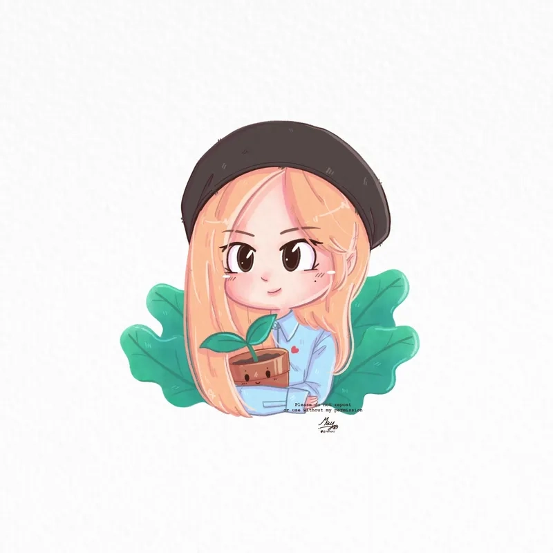 Tải ngay chibi Rose siêu đáng yêu cho fan Blackpink