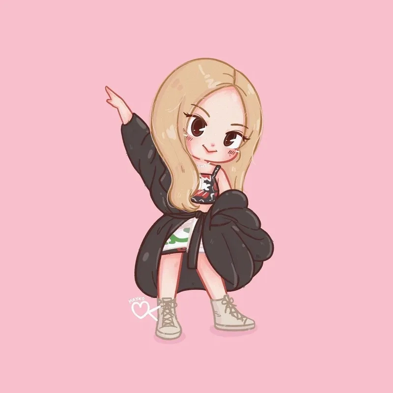 Học ngay vẽ Rose chibi đơn giản để tạo fanart Rosé độc đáo